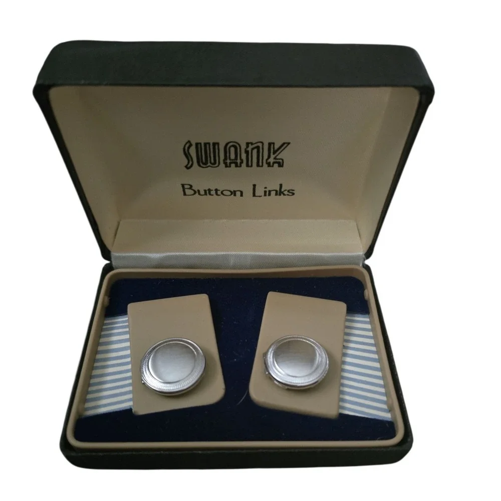 Vintage Swank Cufflinks & Button Links Sets, 3 Pairs in Original‎ Boxes